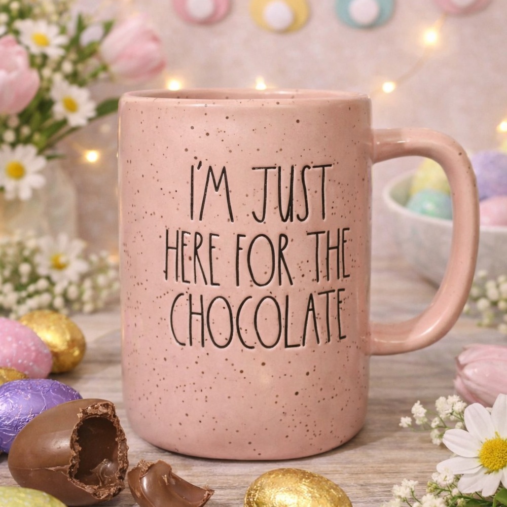 Rae Dunn IM JUST HERE FOR THE CHOCOLATE Mug